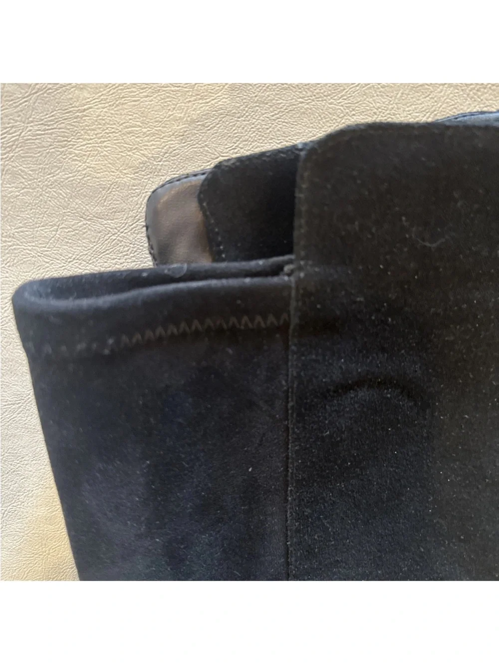 Blondo Women's Sierra Riding Boot Waterproof Black Suede Boot Size 9 B6747 EUC